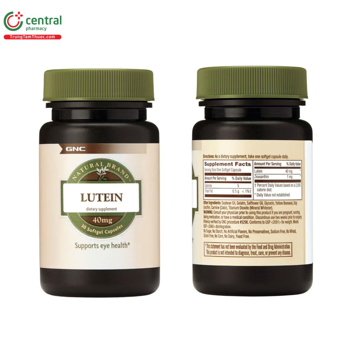 gnc lutein 40mg 1 O5770