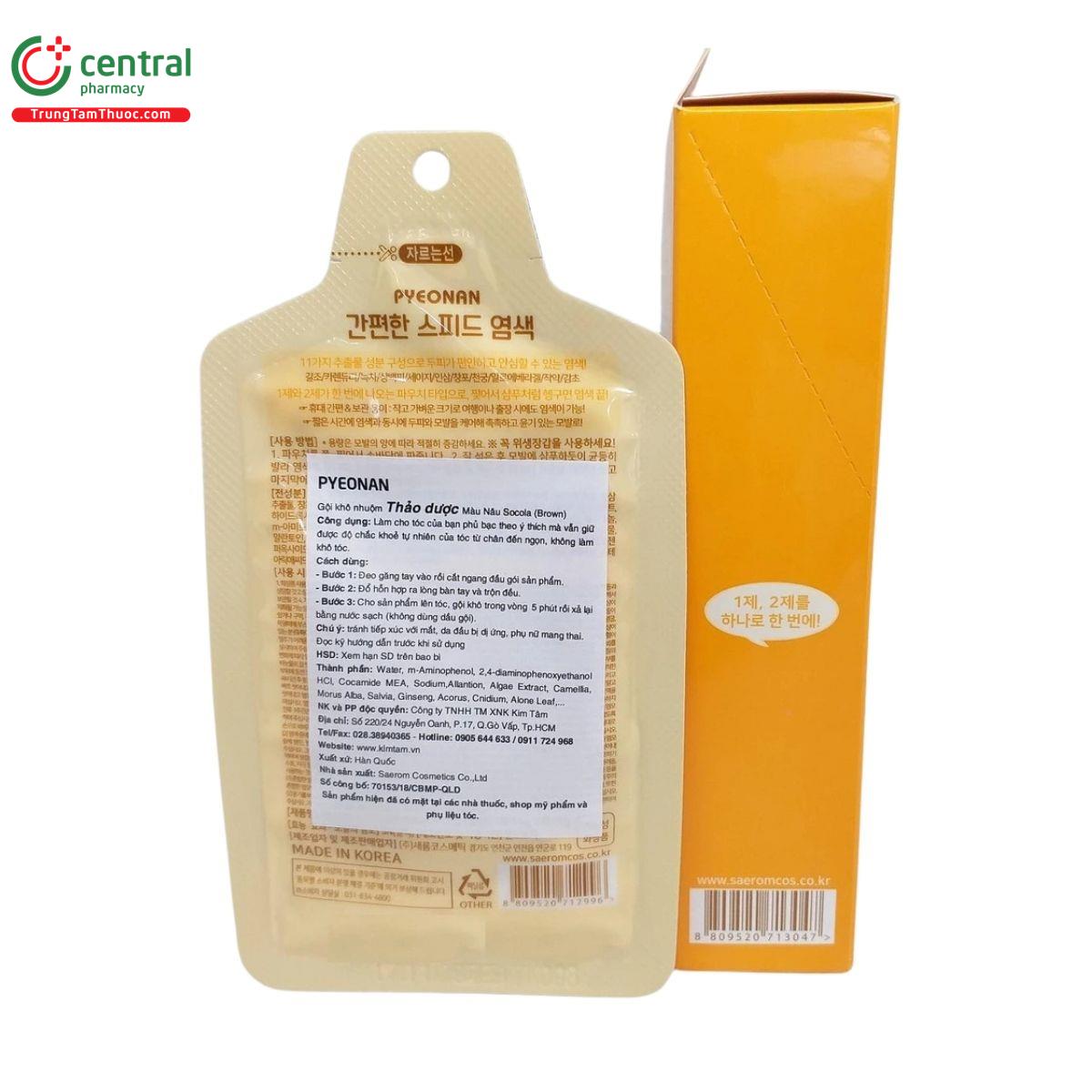 goi kho nhuom thao duoc pyeonan mau nau socola brown 4 B0055