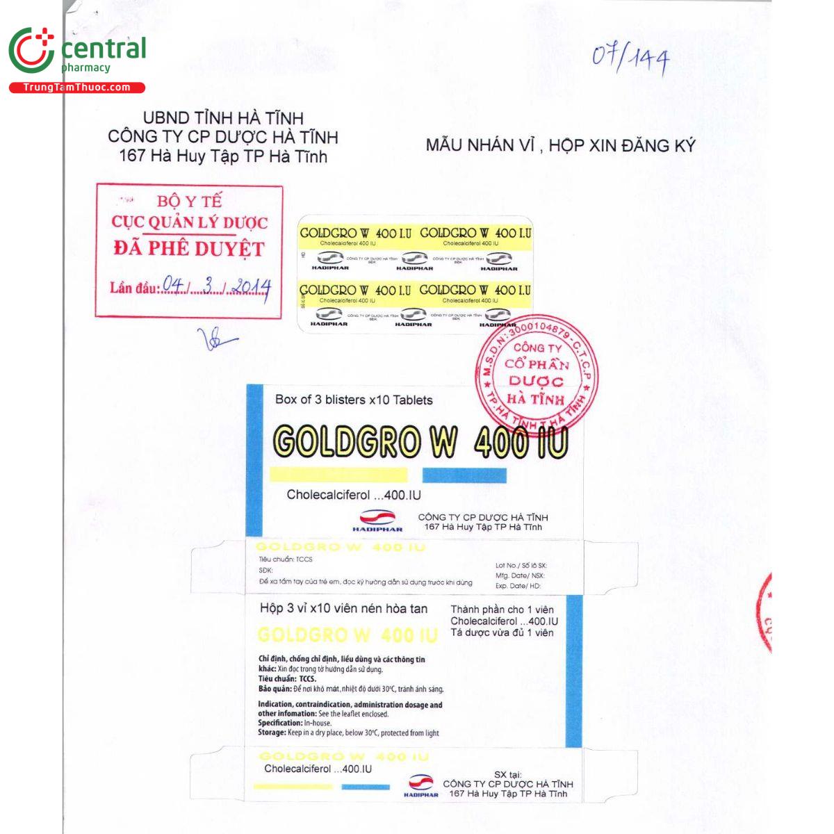 goldgro w 400iu 2 O5152 goldgro w 400iu 2 O5152