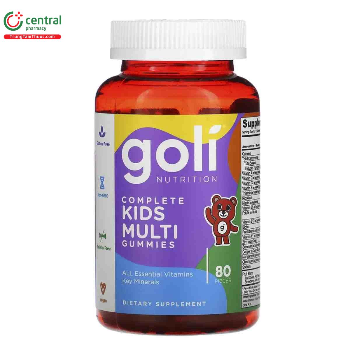 Goli Nutrition Complete Kids Multi Gummies hỗ trợ sức khỏe bé yêu