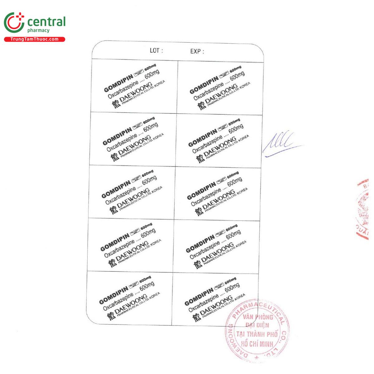 gomdipin 600mg 3 M5540 gomdipin 600mg 3 M5540