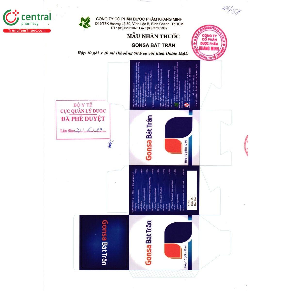 gonsa bat tran 10 G2108 gonsa bat tran 10 G2108