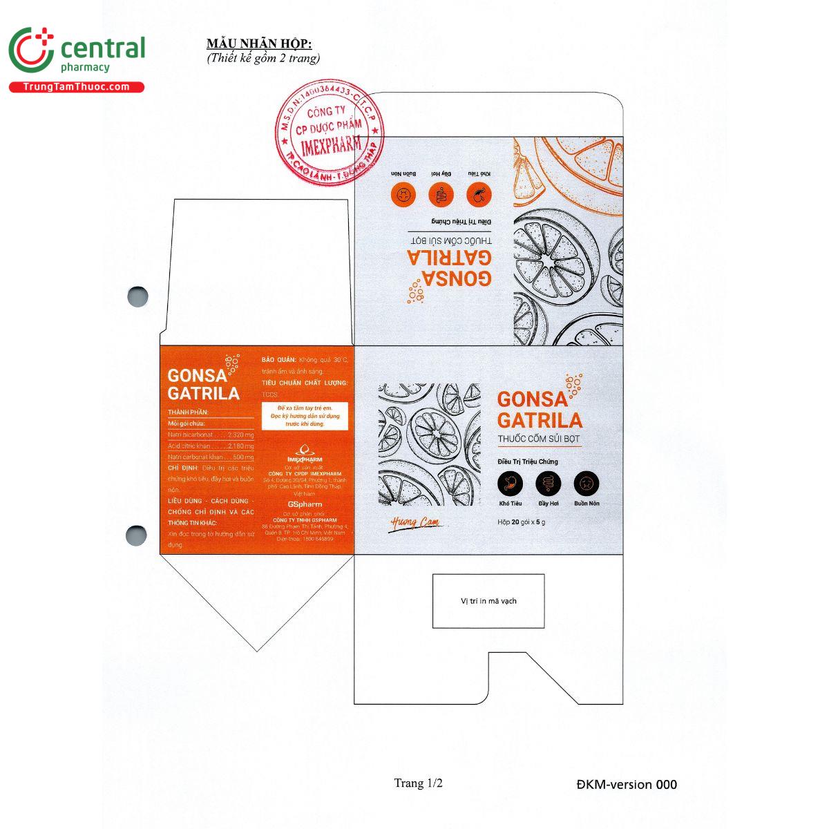 gonsa gatrila 1 K4731 gonsa gatrila 1 K4731