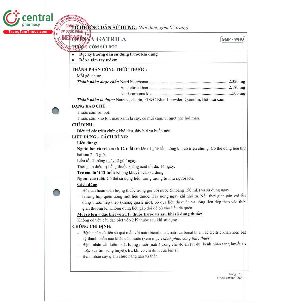 gonsa gatrila 3 B0311 gonsa gatrila 3 B0311