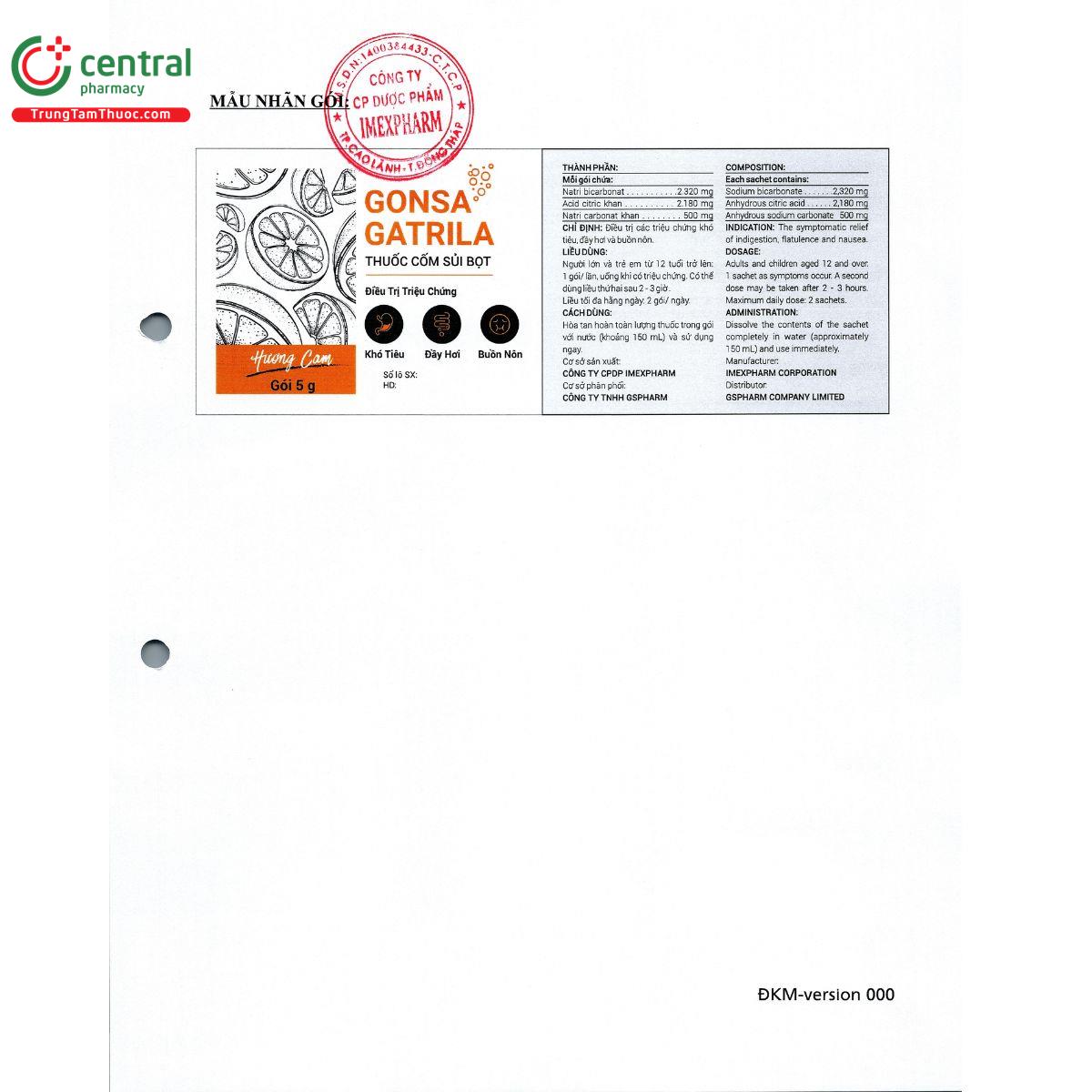 gonsa gatrila Q6221 gonsa gatrila Q6221