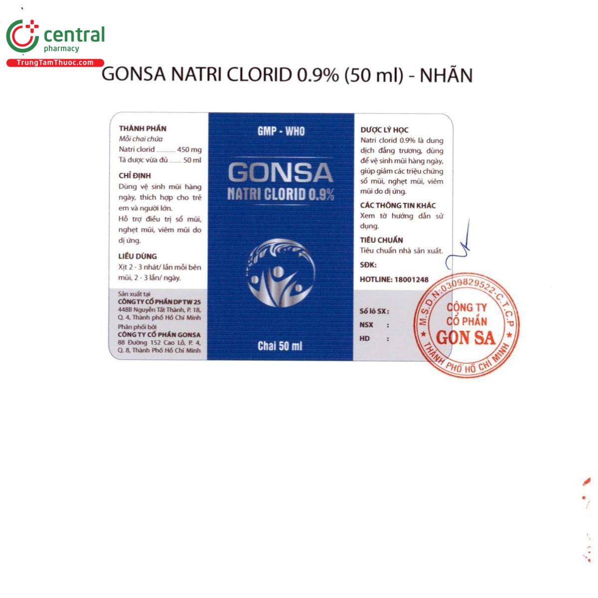 gonsa natri clorid 5 K4021 gonsa natri clorid 5 K4021