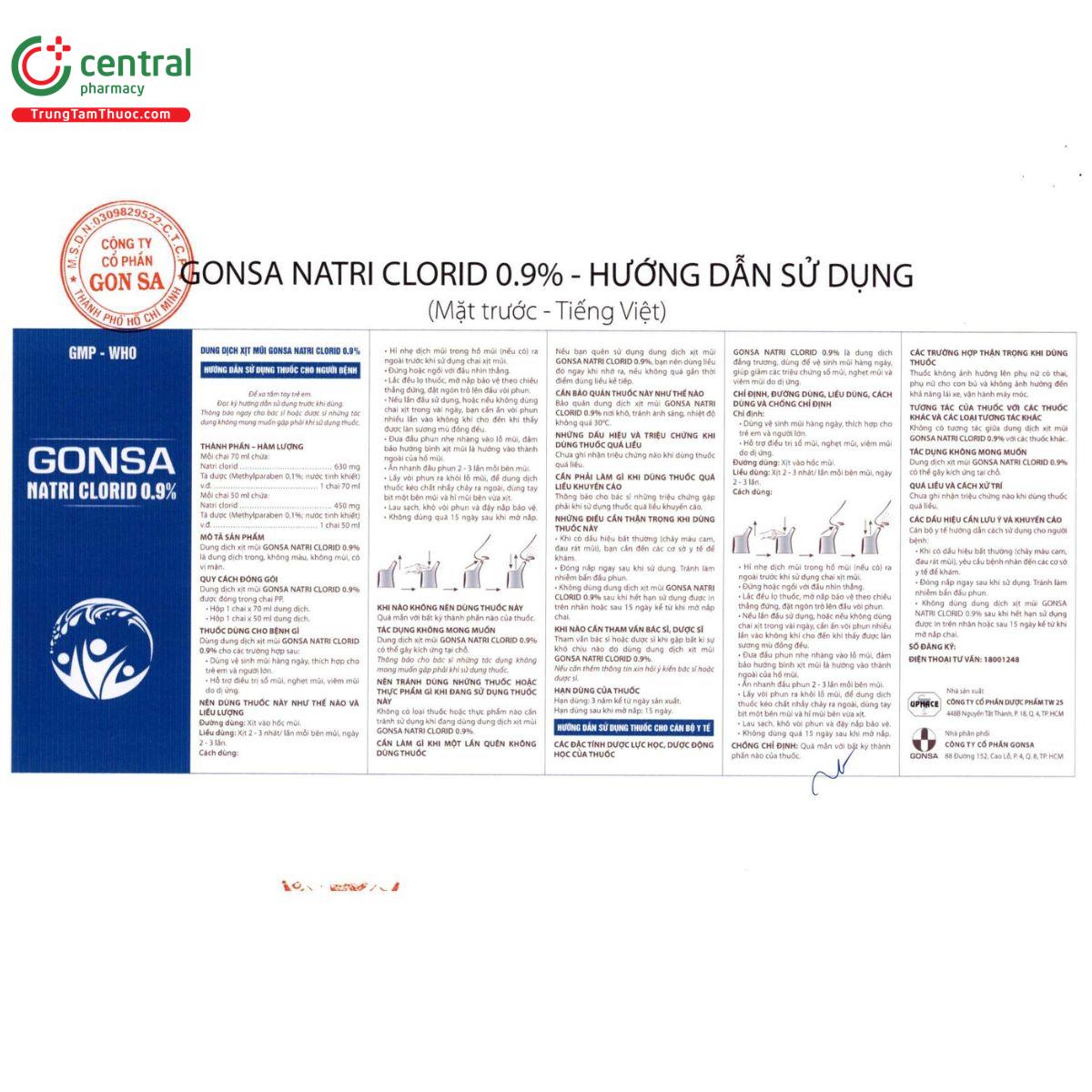 gonsa natri clorid 8 D1860 gonsa natri clorid 8 D1860