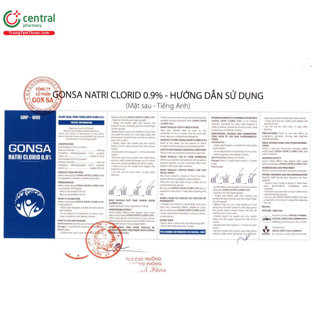 gonsa natri clorid 9 L4755 gonsa natri clorid 9 L4755