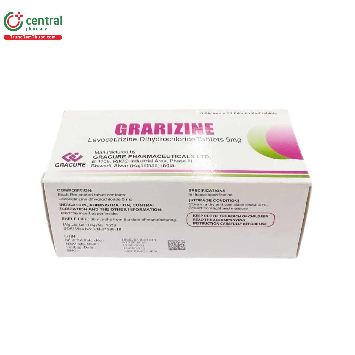 grarizine 5mg 5 E1301