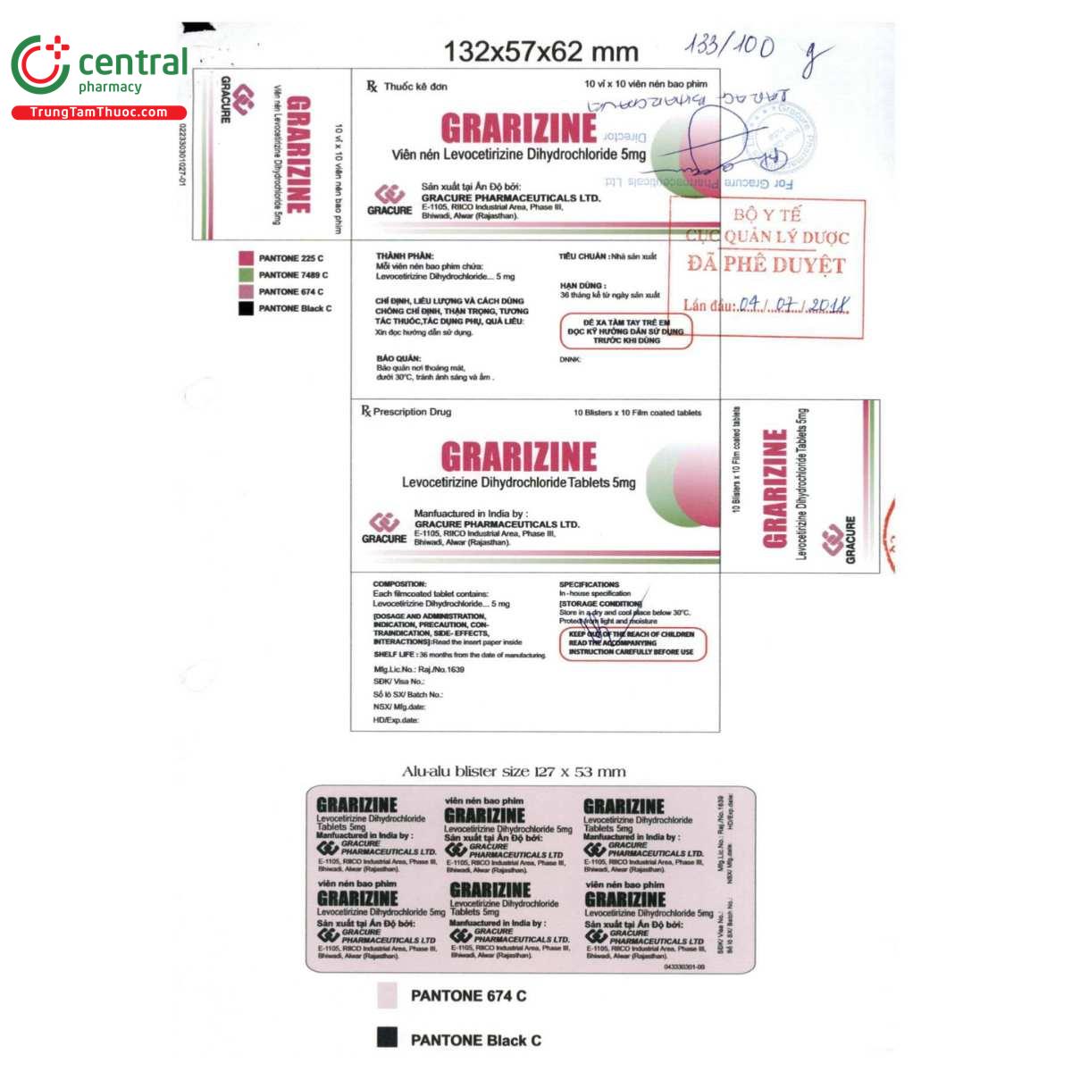 grarizine 5mg 9 L4843