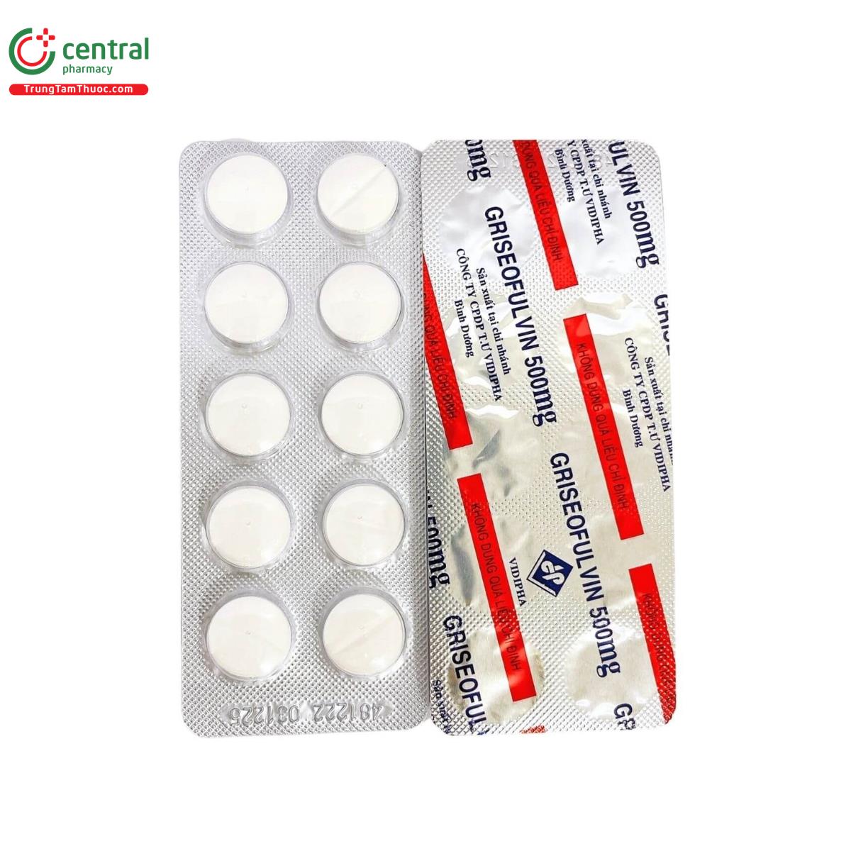 griseofulvin 500mg vidipha 10 B0683