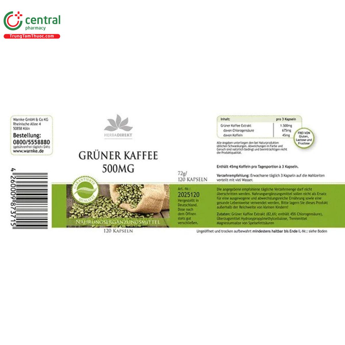 gruner kaffee 500mg herba direkt 4 N5845