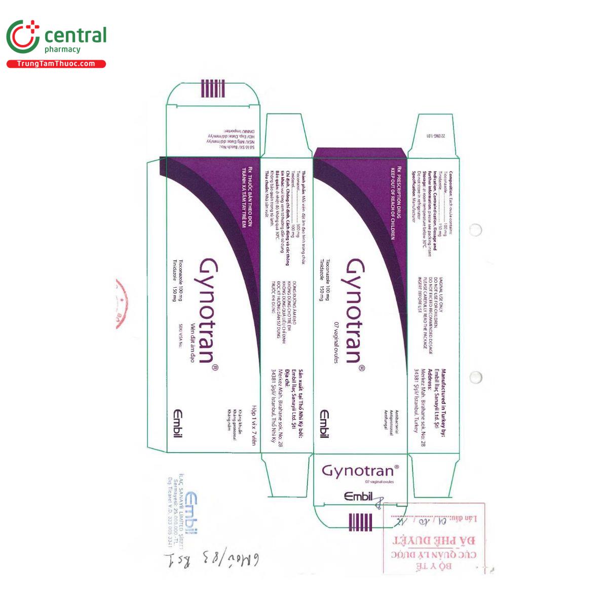 gynotran 100 150 6 B0610 gynotran 100 150 6 B0610