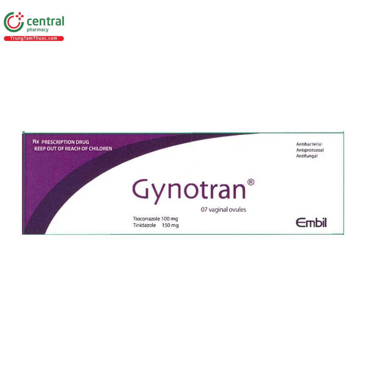 Thuốc Gynotran 100/150 điều trị viêm nhiễm âm đạo thường gặp ở phụ nữ