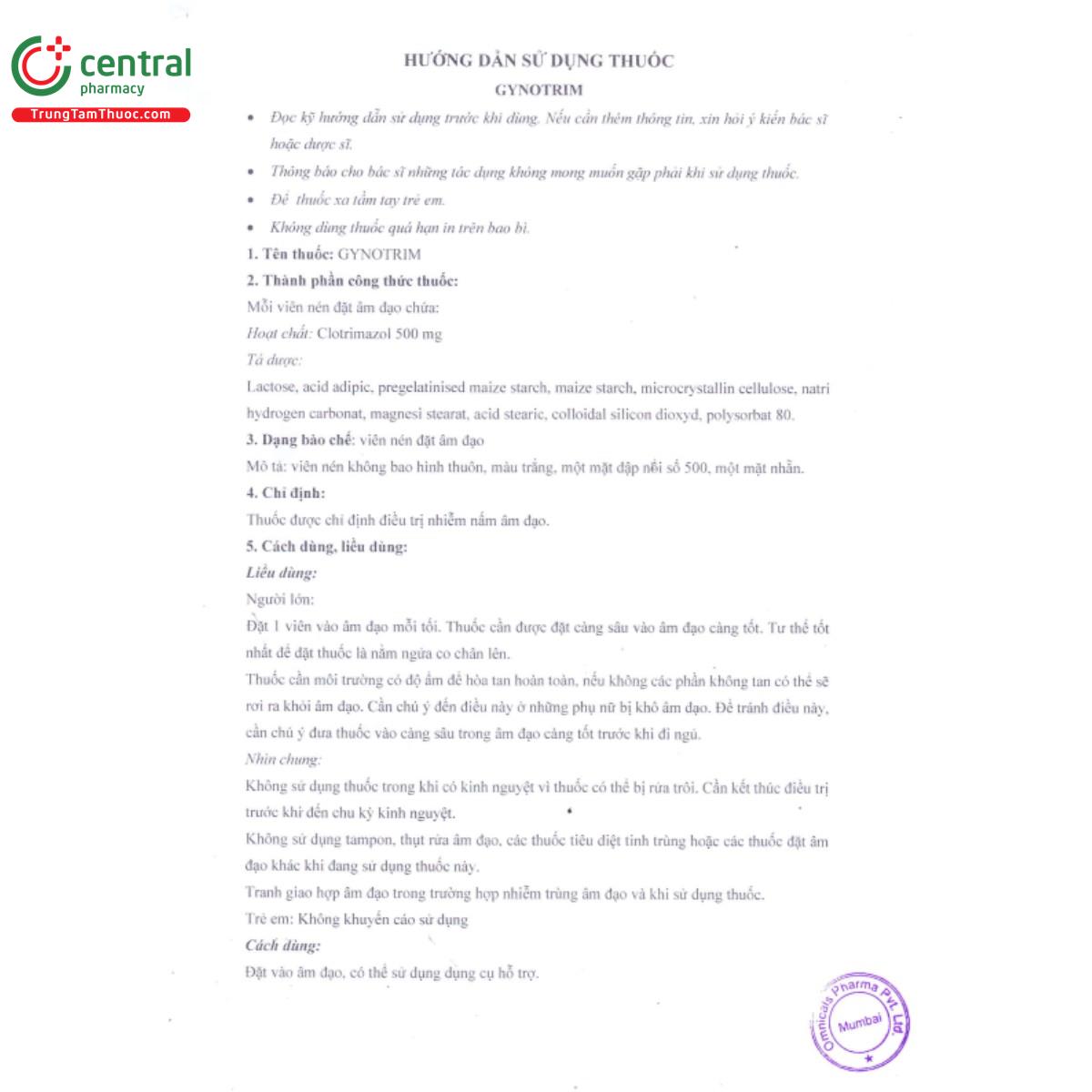 gynotrim 500mg 4 G2446 gynotrim 500mg 4 G2446