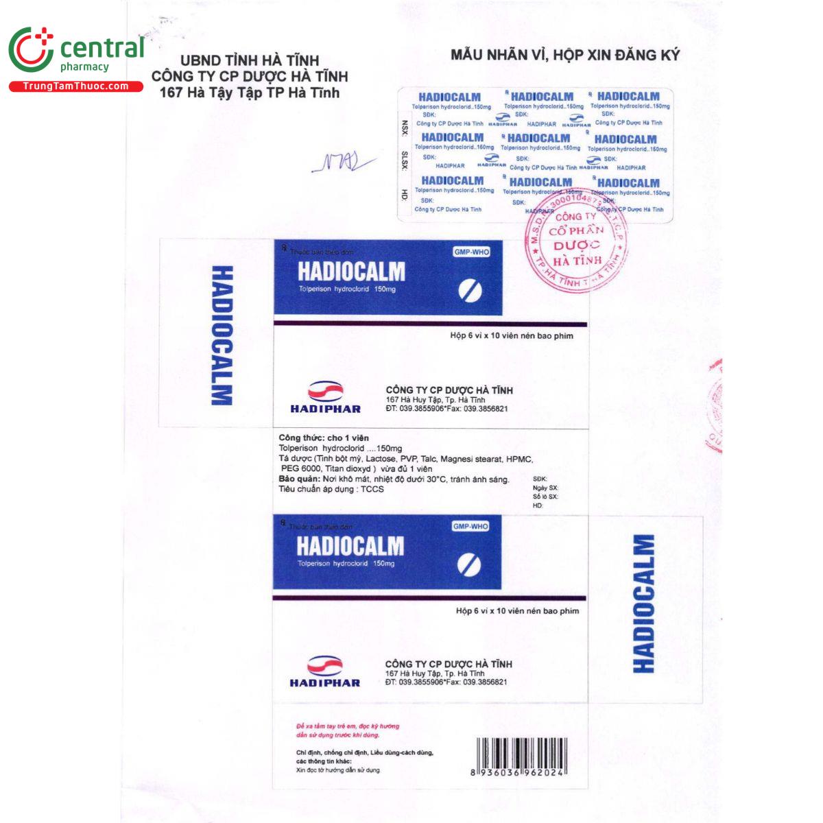 hadiocalm 150mg 3 O5375 hadiocalm 150mg 3 O5375