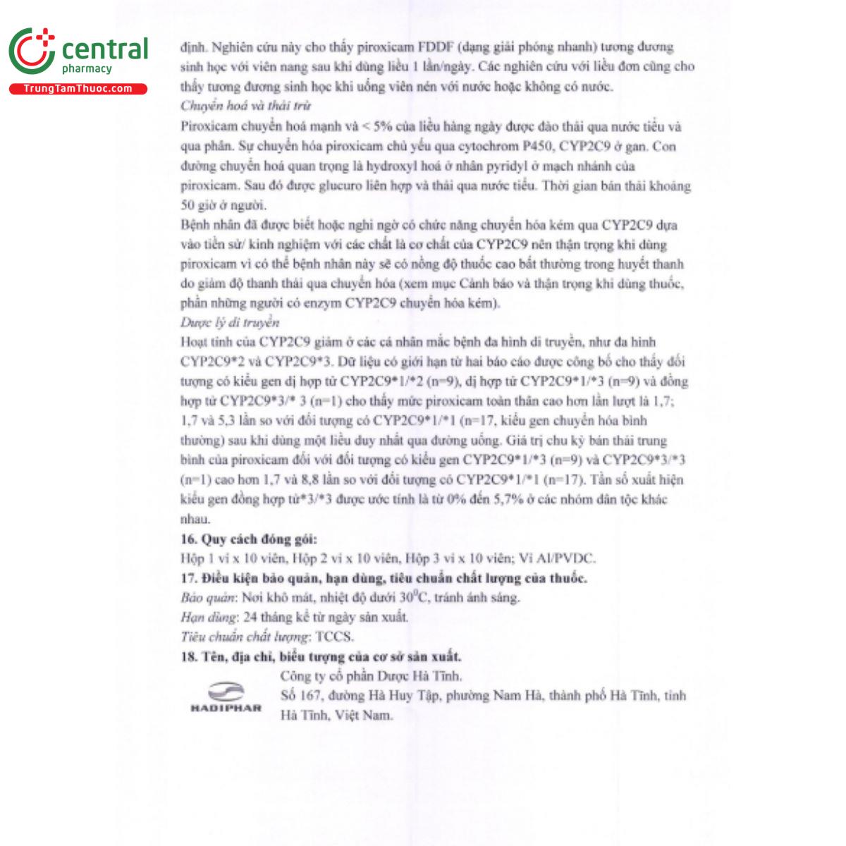 hadirocam 20mg 12 G2032