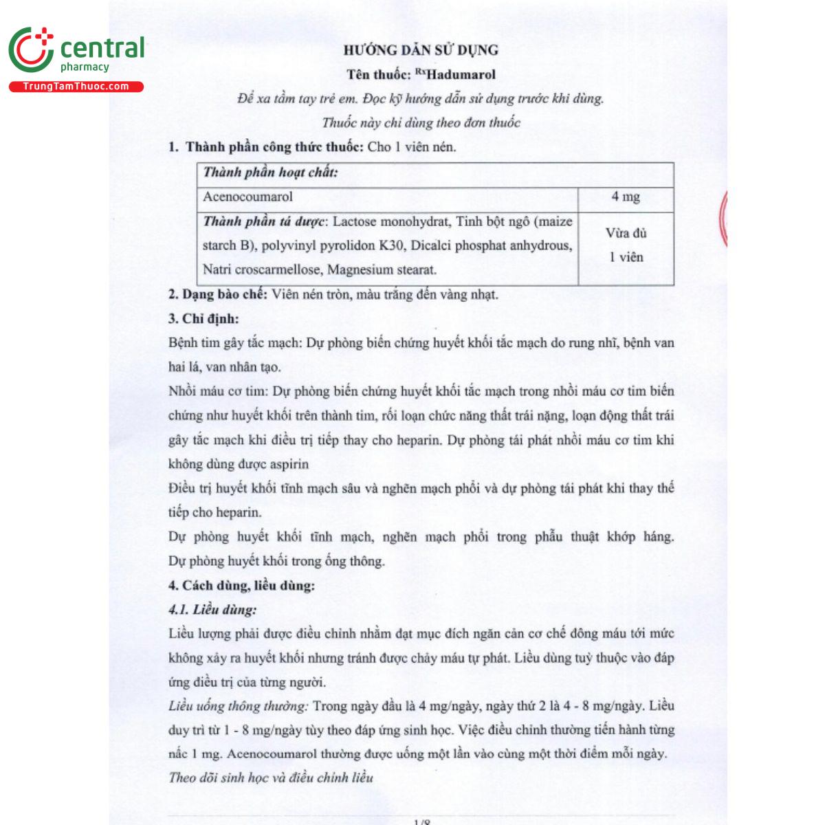 hadumarol 4mg 4 F2080 hadumarol 4mg 4 F2080