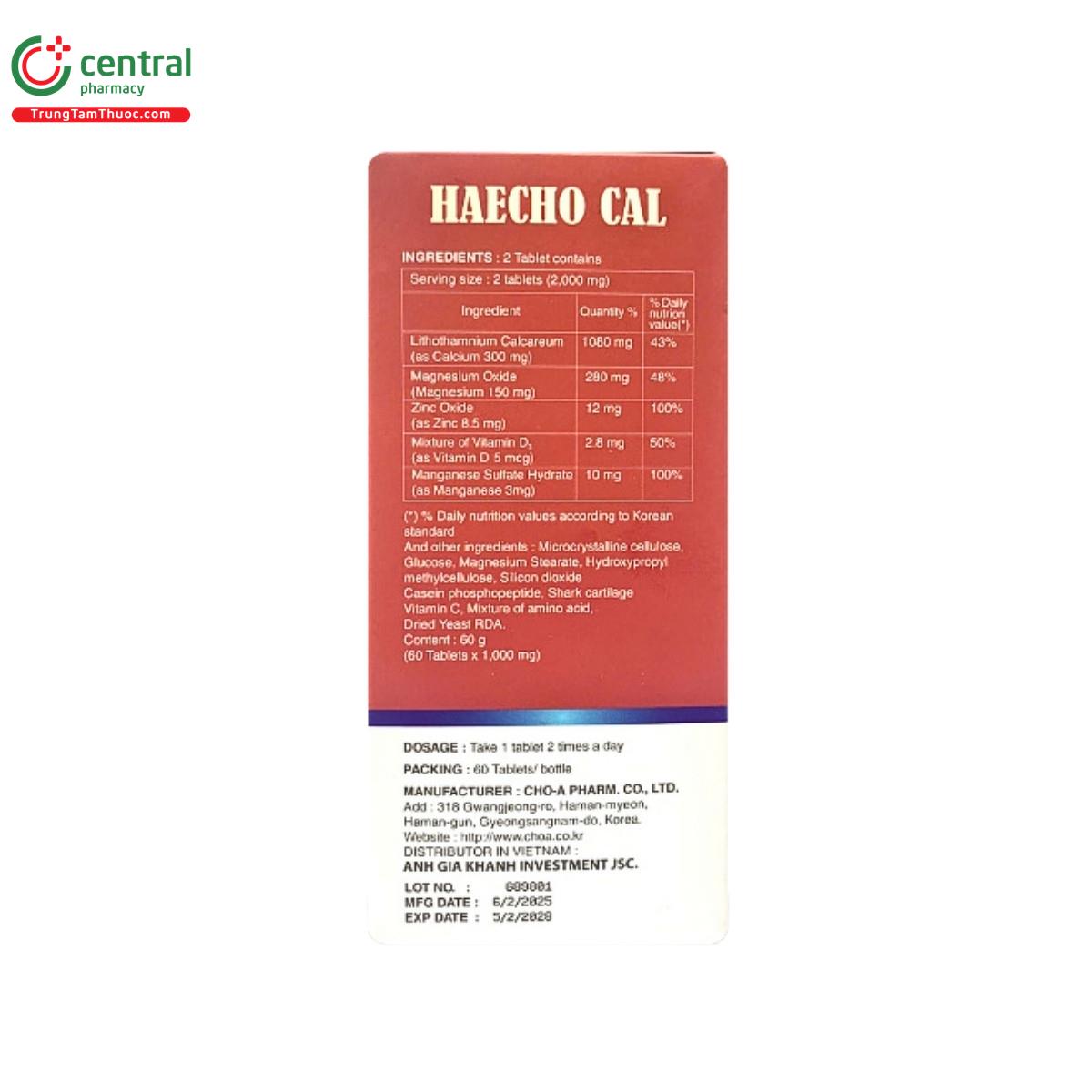 haecho cal 6 G2811