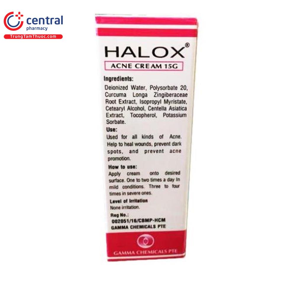 halox acne cream 15g 9 Q6446