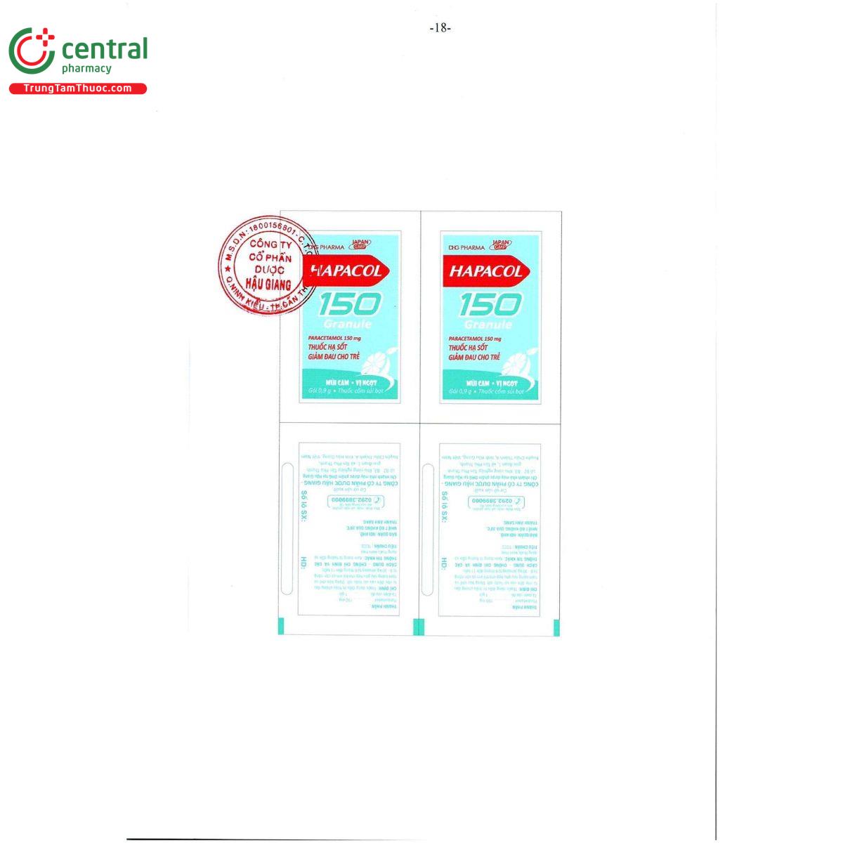 hapacol 150 granule 2 B0845