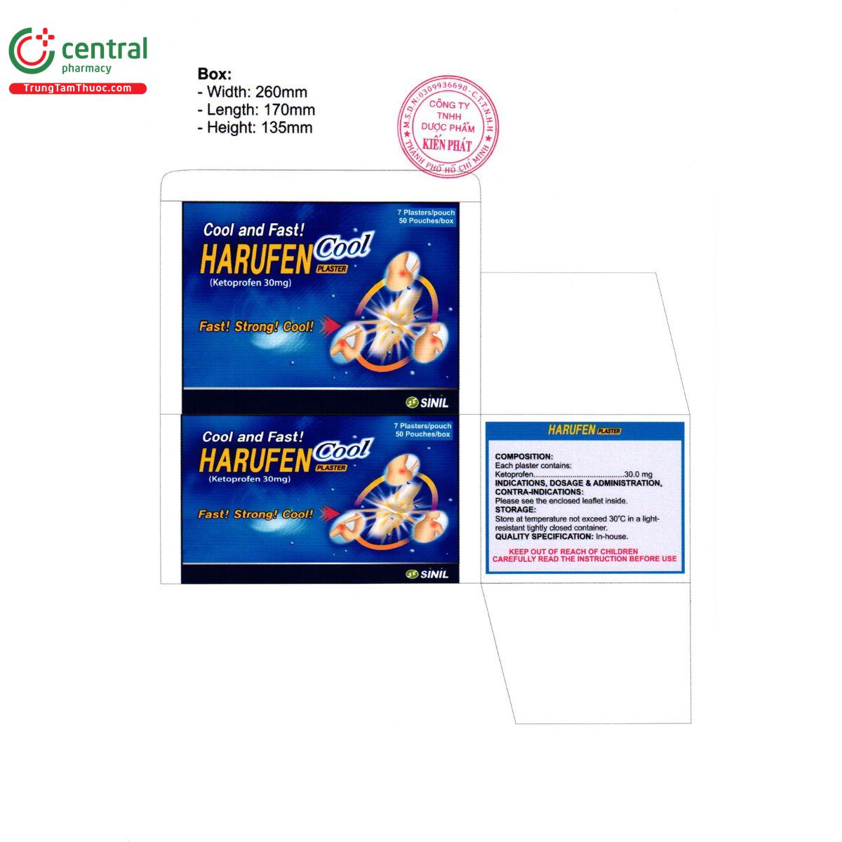 Thu c Harufen Cool Plaster 30mg Gi m au Ch ng Vi m Do Vi m X ng Kh p