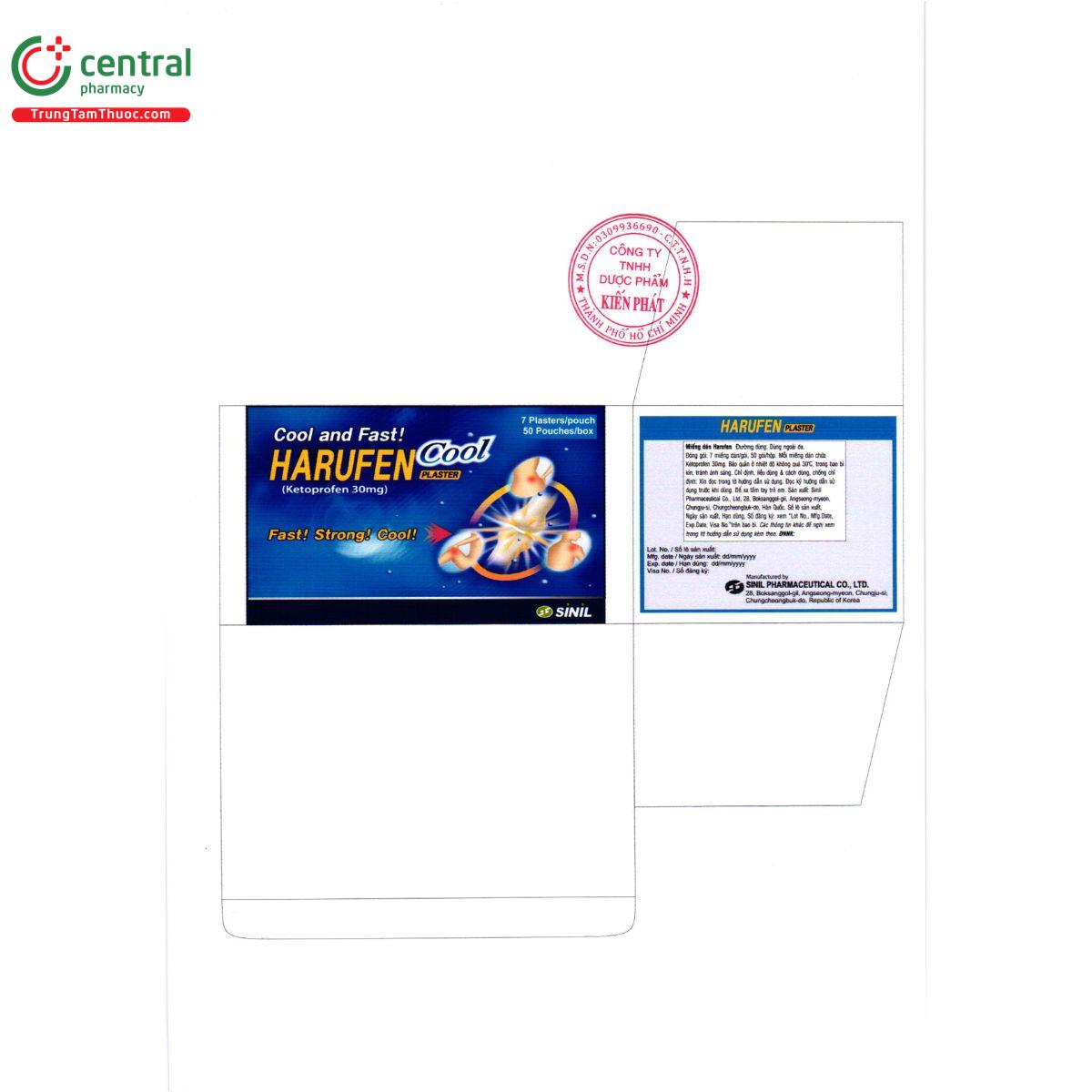 Thu c Harufen Cool Plaster 30mg Gi m au Ch ng Vi m Do Vi m X ng Kh p