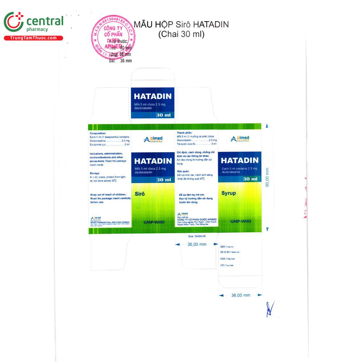 hatadin 2 5 9 H3112 hatadin 2 5 9 H3112