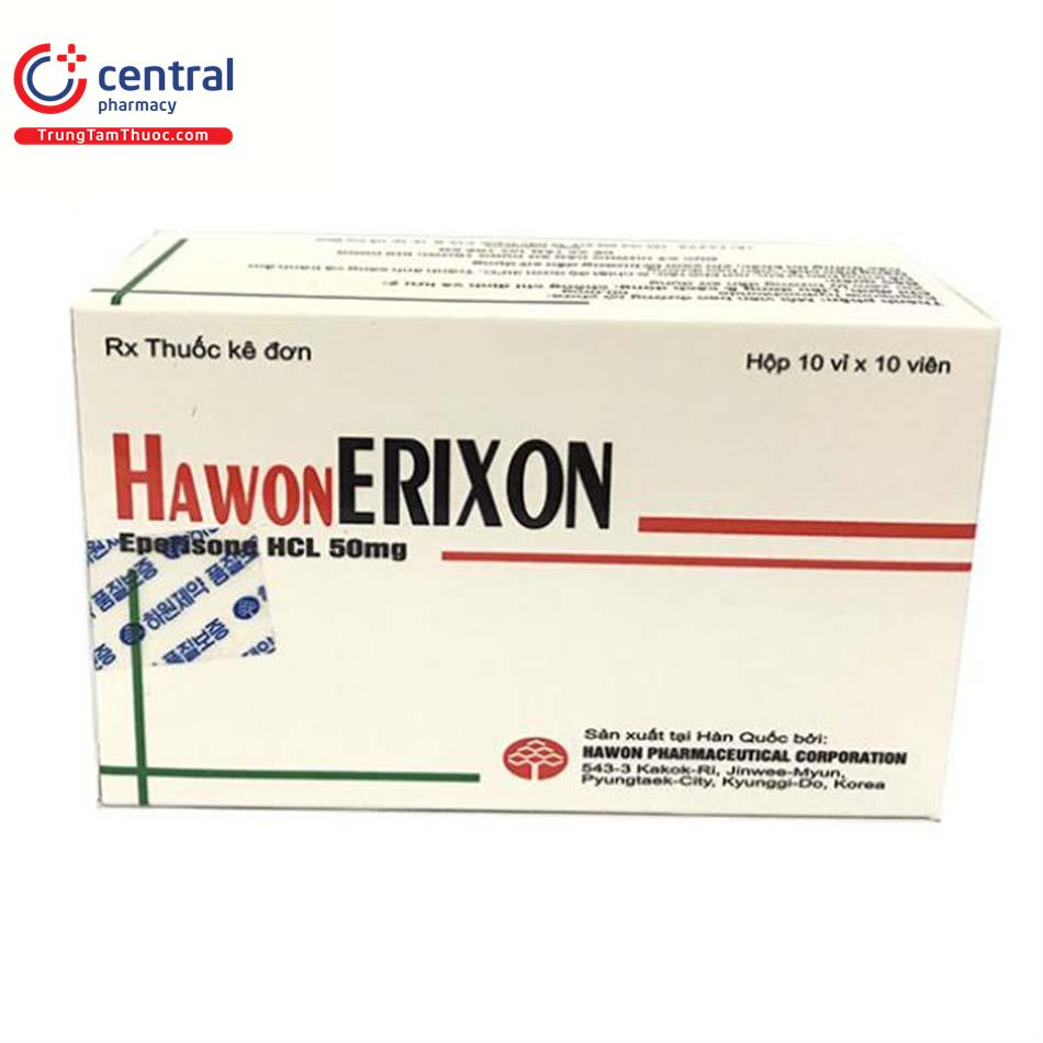Thuốc Hawon Erixon: chỉ định, liều dùng và lưu ý sử dụng