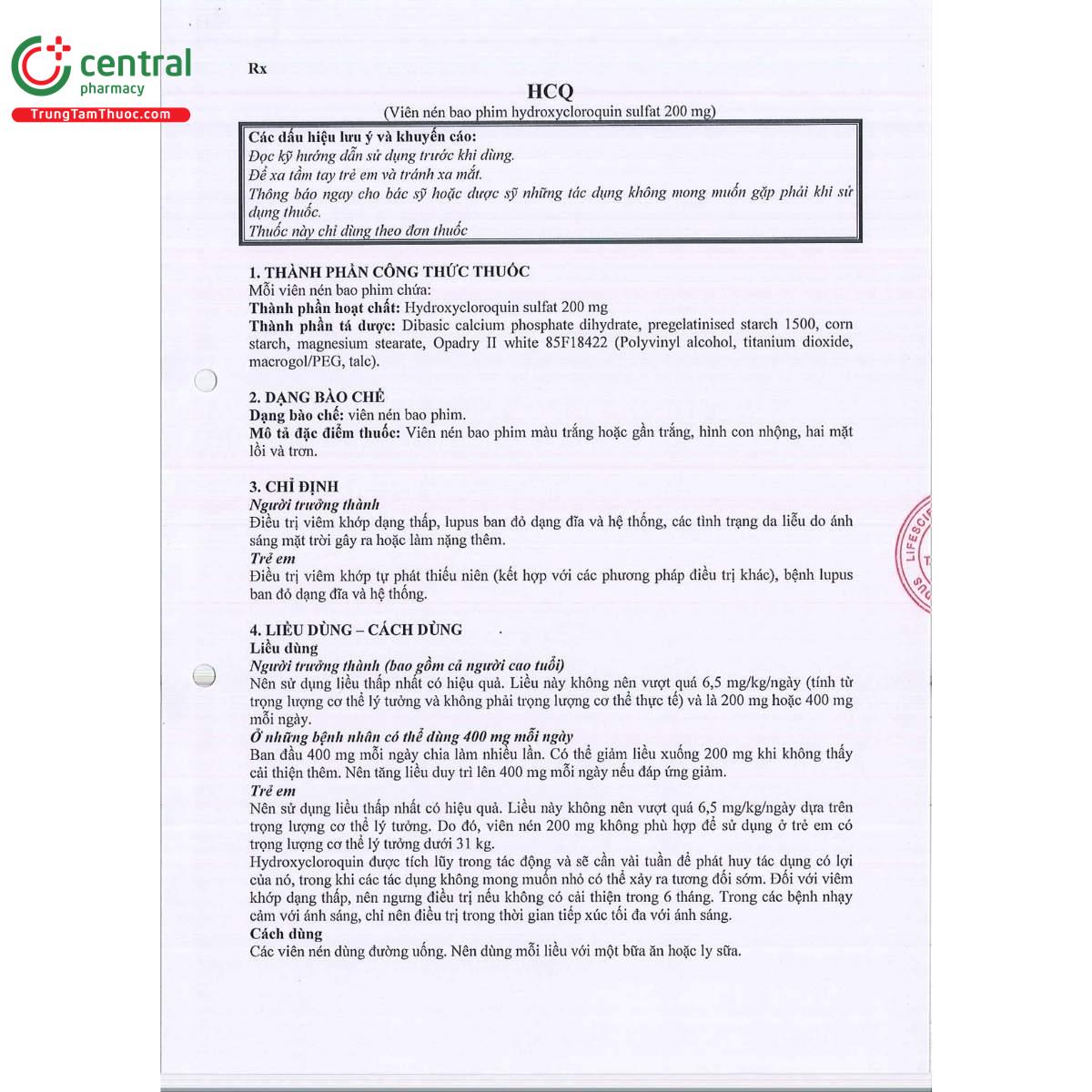 hcq 200mg zydus 10 M5115