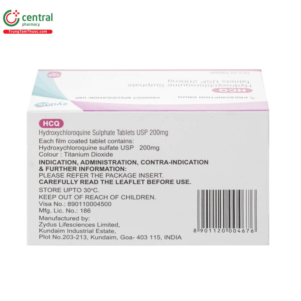 hcq 200mg zydus 4 G2774