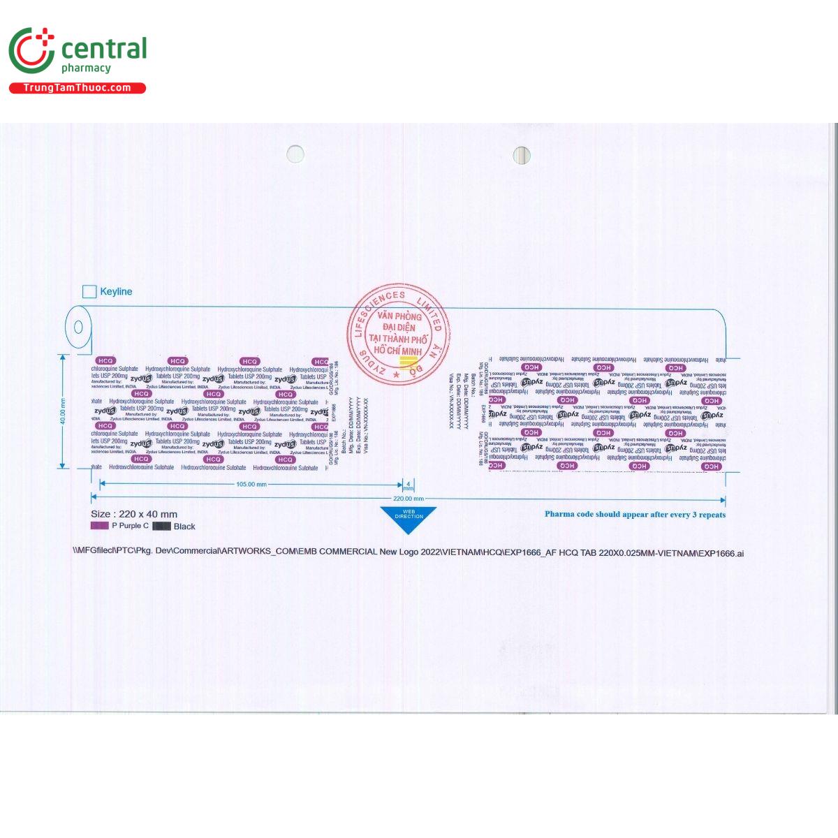 hcq 200mg zydus 9 F2477