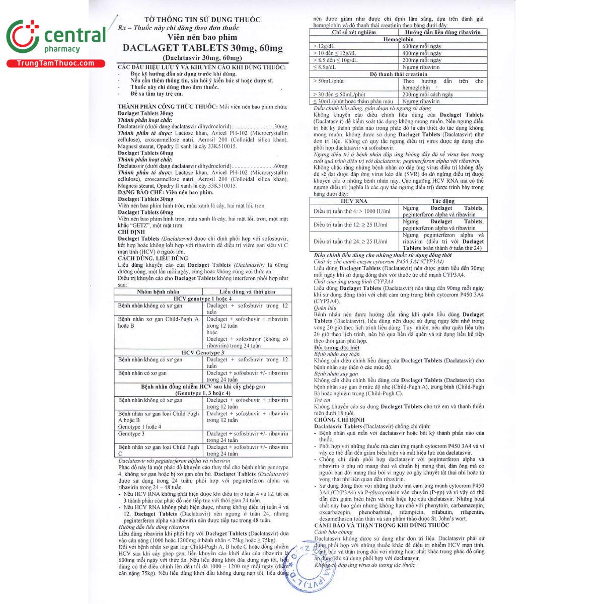 hdsd daclaget 60mg 1 U8015 hdsd daclaget 60mg 1 U8015