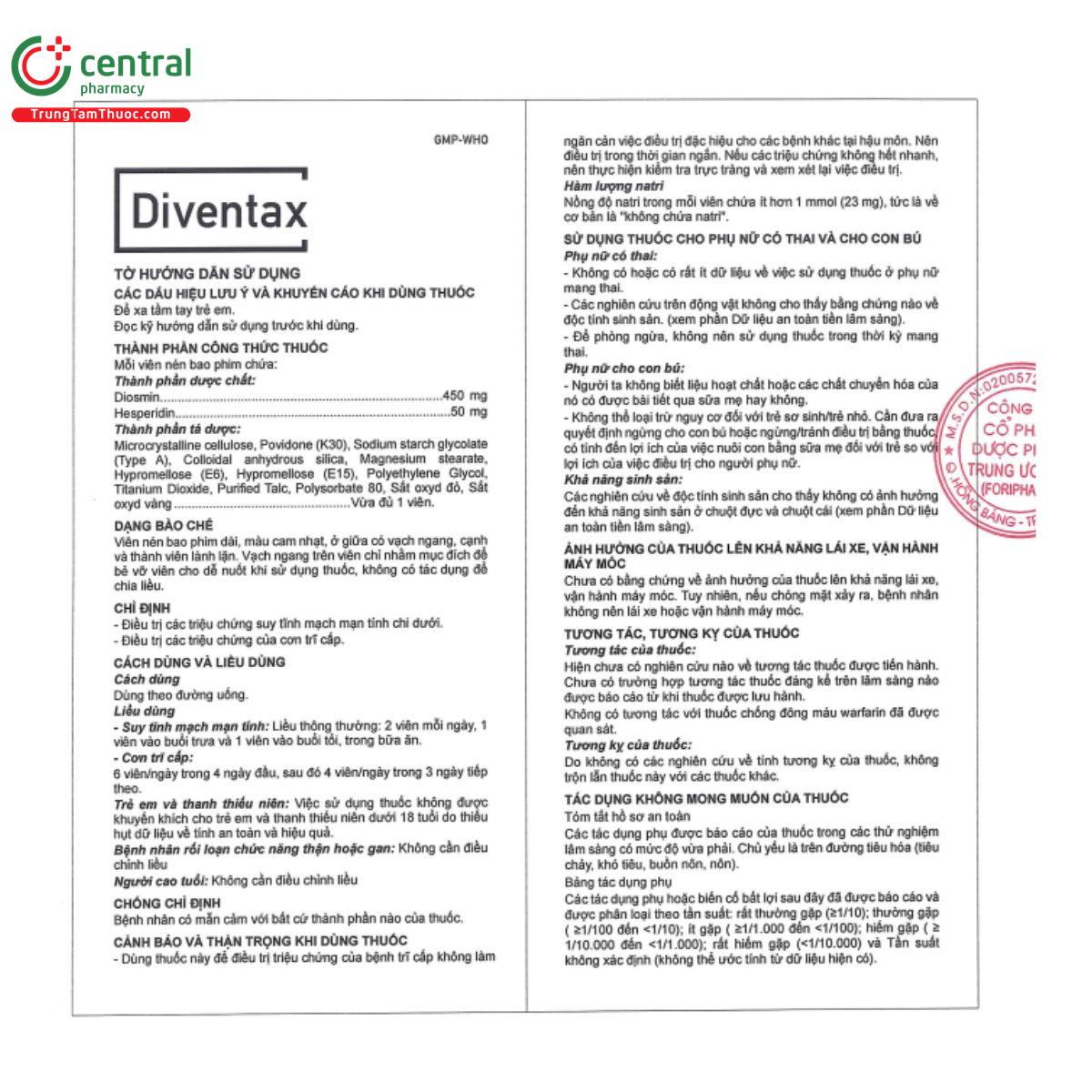 hdsd thuoc diventax 1 T7141 hdsd thuoc diventax 1 T7141