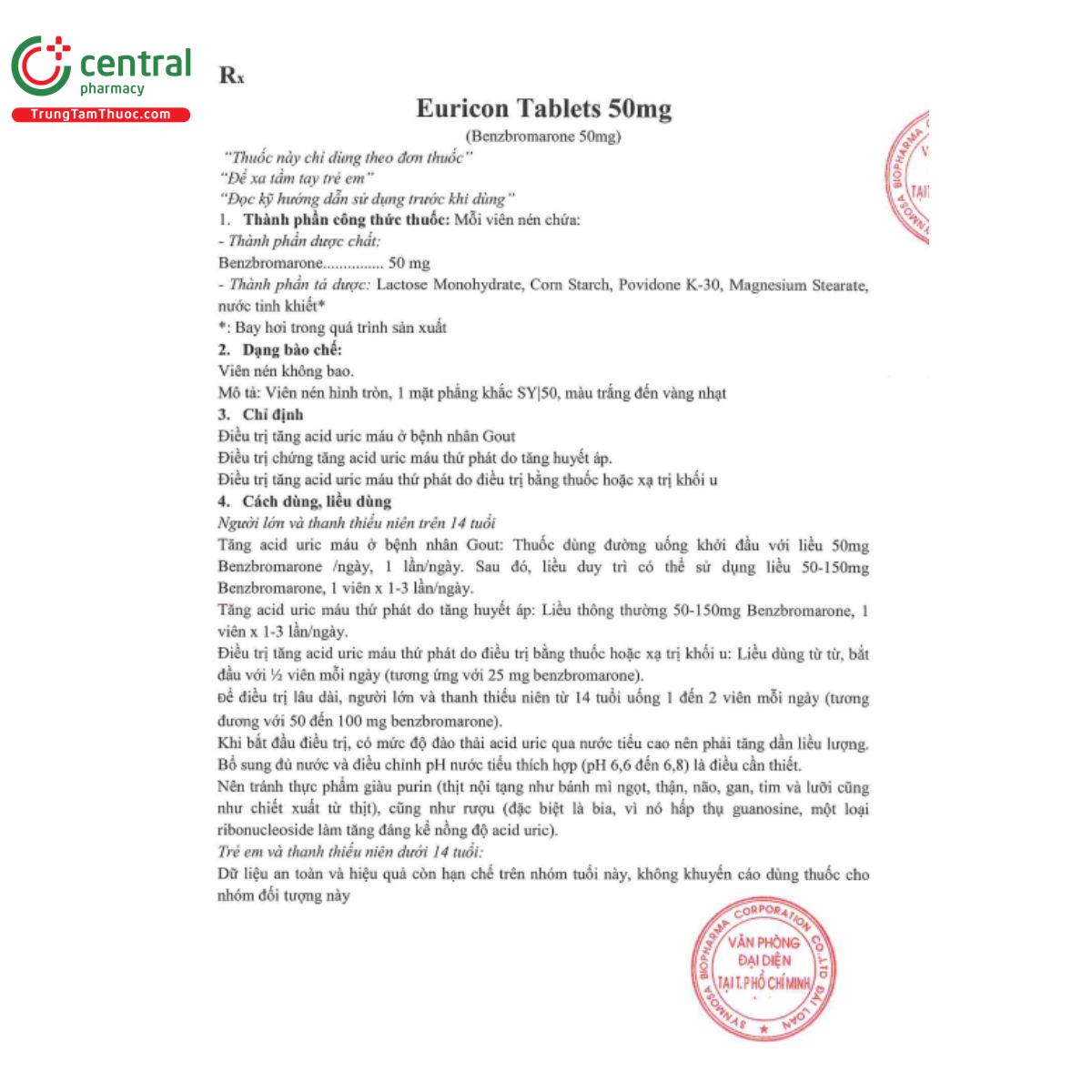 hdsd thuoc euricon tablets 50 mg 1 C1248