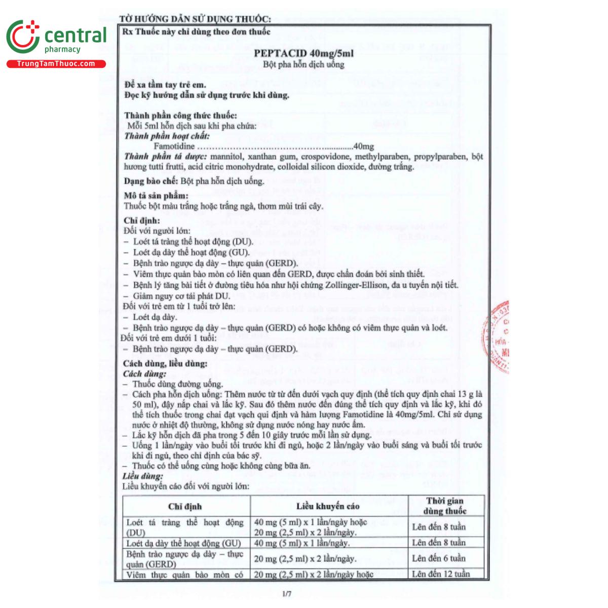 hdsd thuoc peptacid 40mg 5ml 1 R7357 hdsd thuoc peptacid 40mg 5ml 1 R7357
