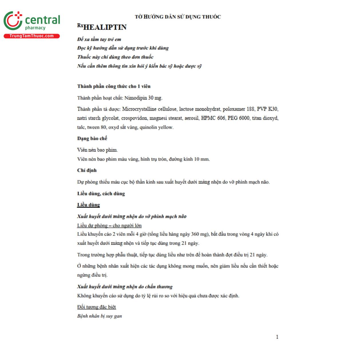 healiptin 30mg 4 L4710