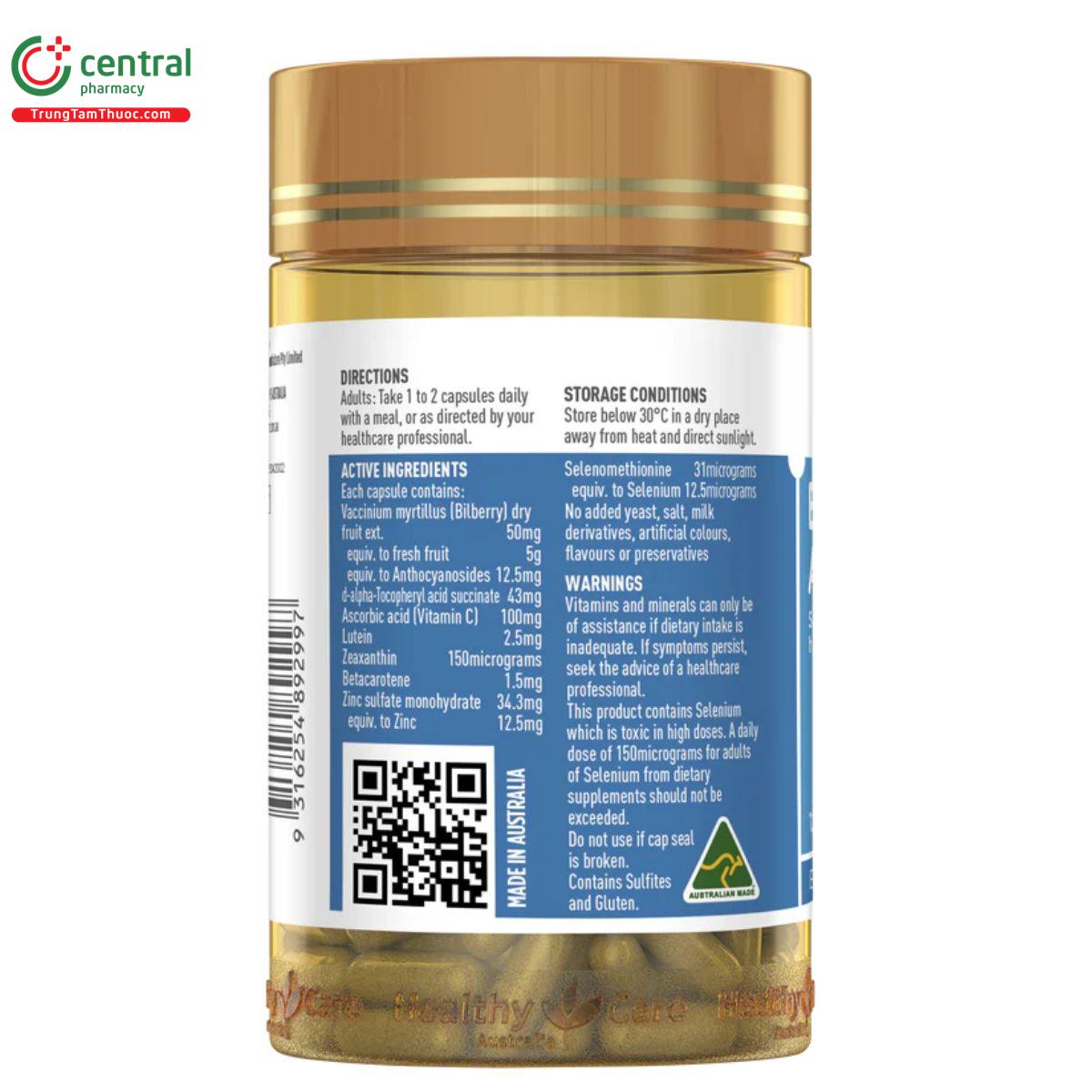healthy care bilberry and lutein 2 B0550