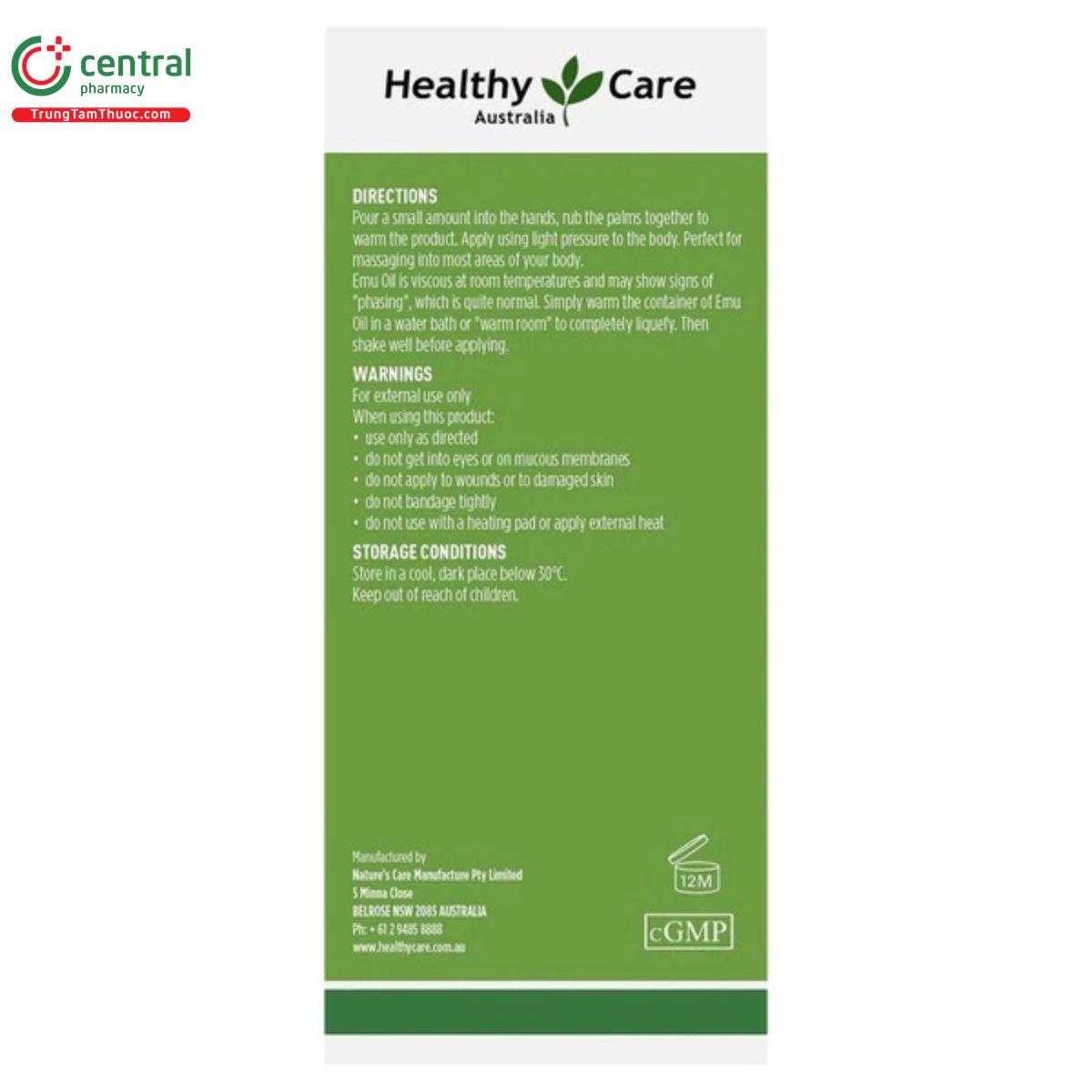 healthy care emu heat oil 4 H2546