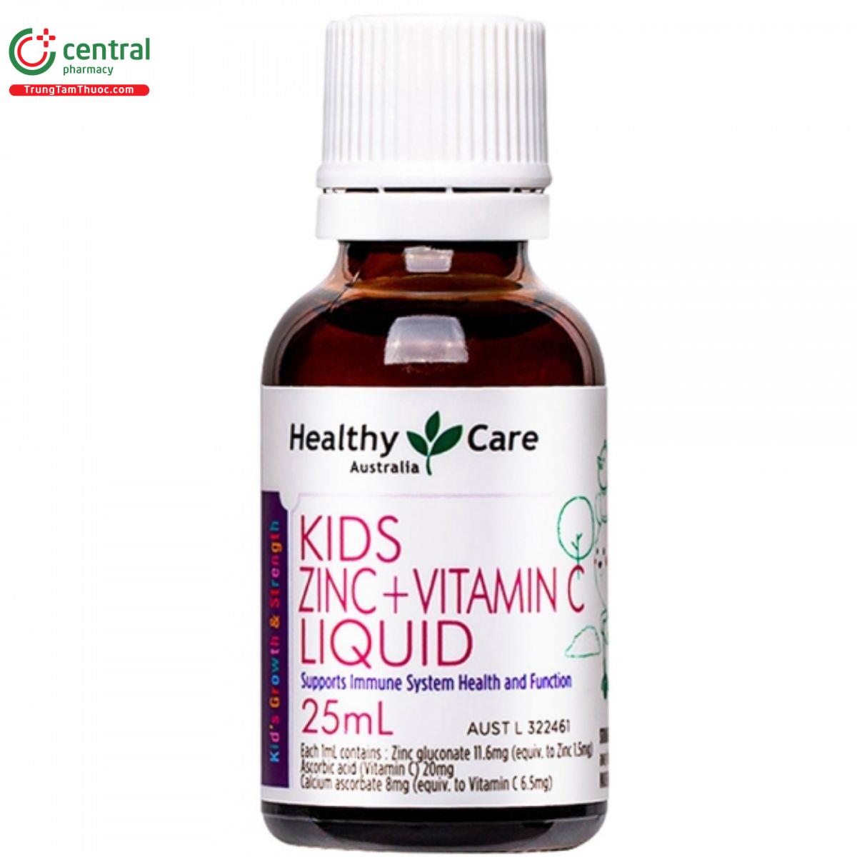 healthy care kids zinc vitamin c liquid 1 L4184