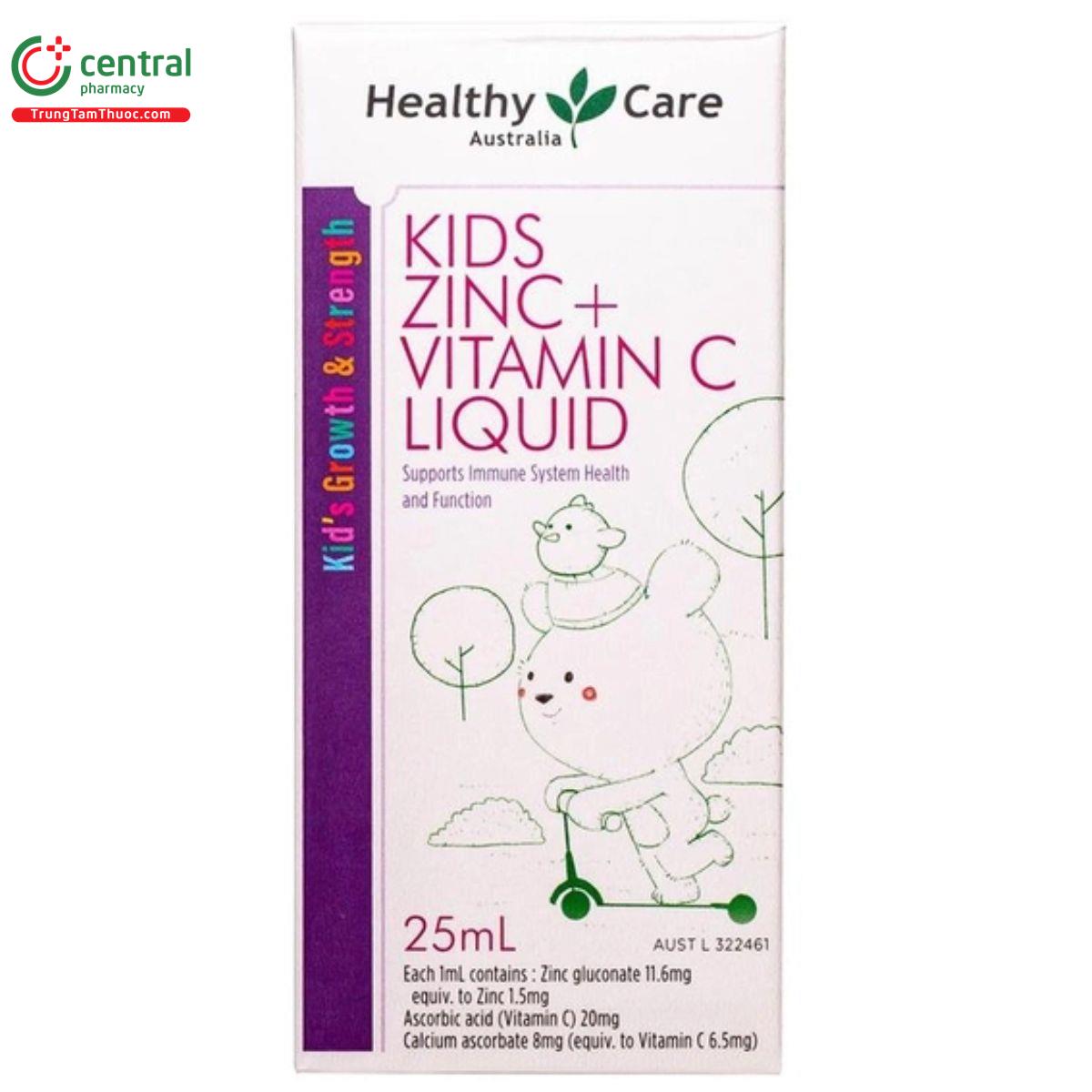 healthy care kids zinc vitamin c liquid 6 Q6865