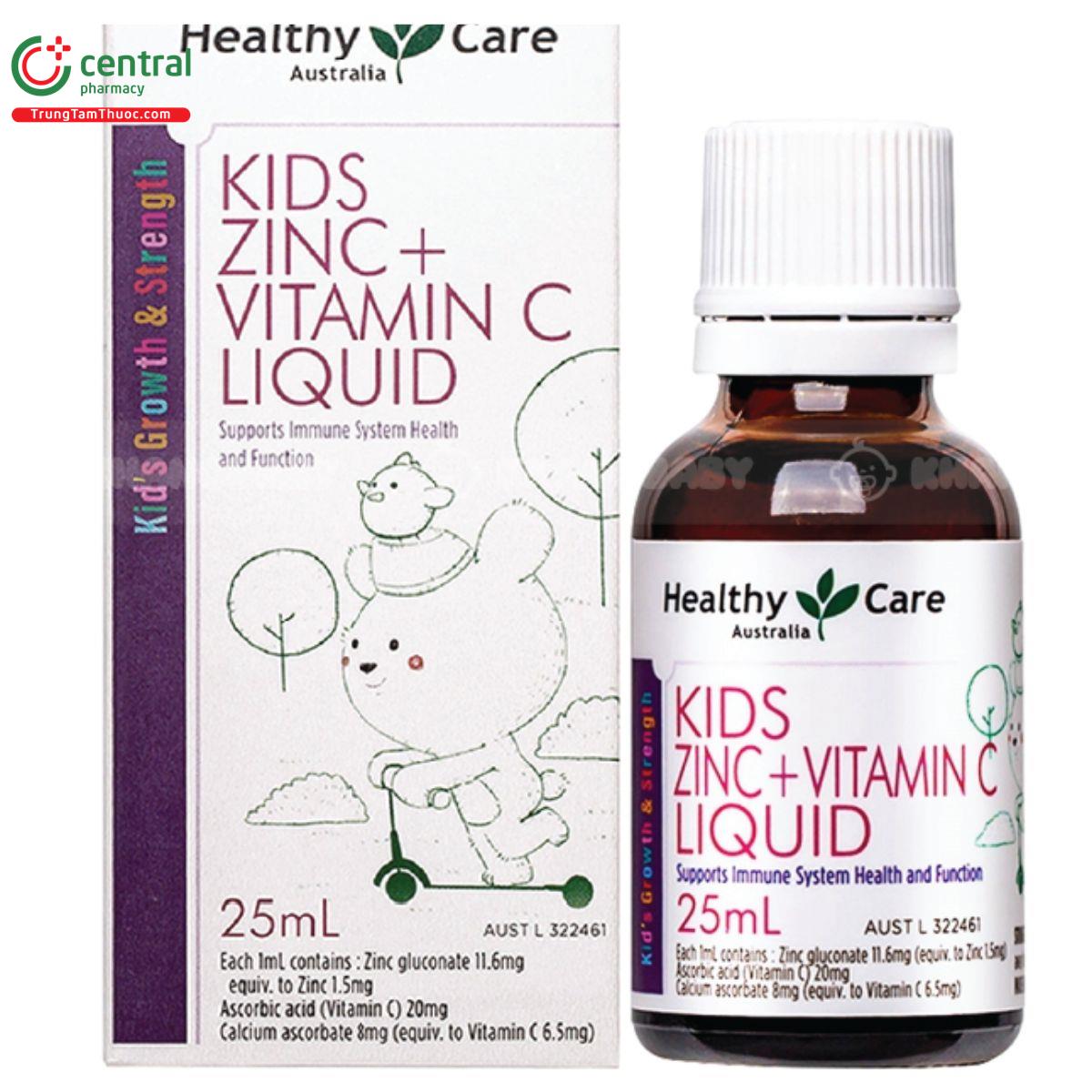 healthy care kids zinc vitamin c liquid 7 B0018