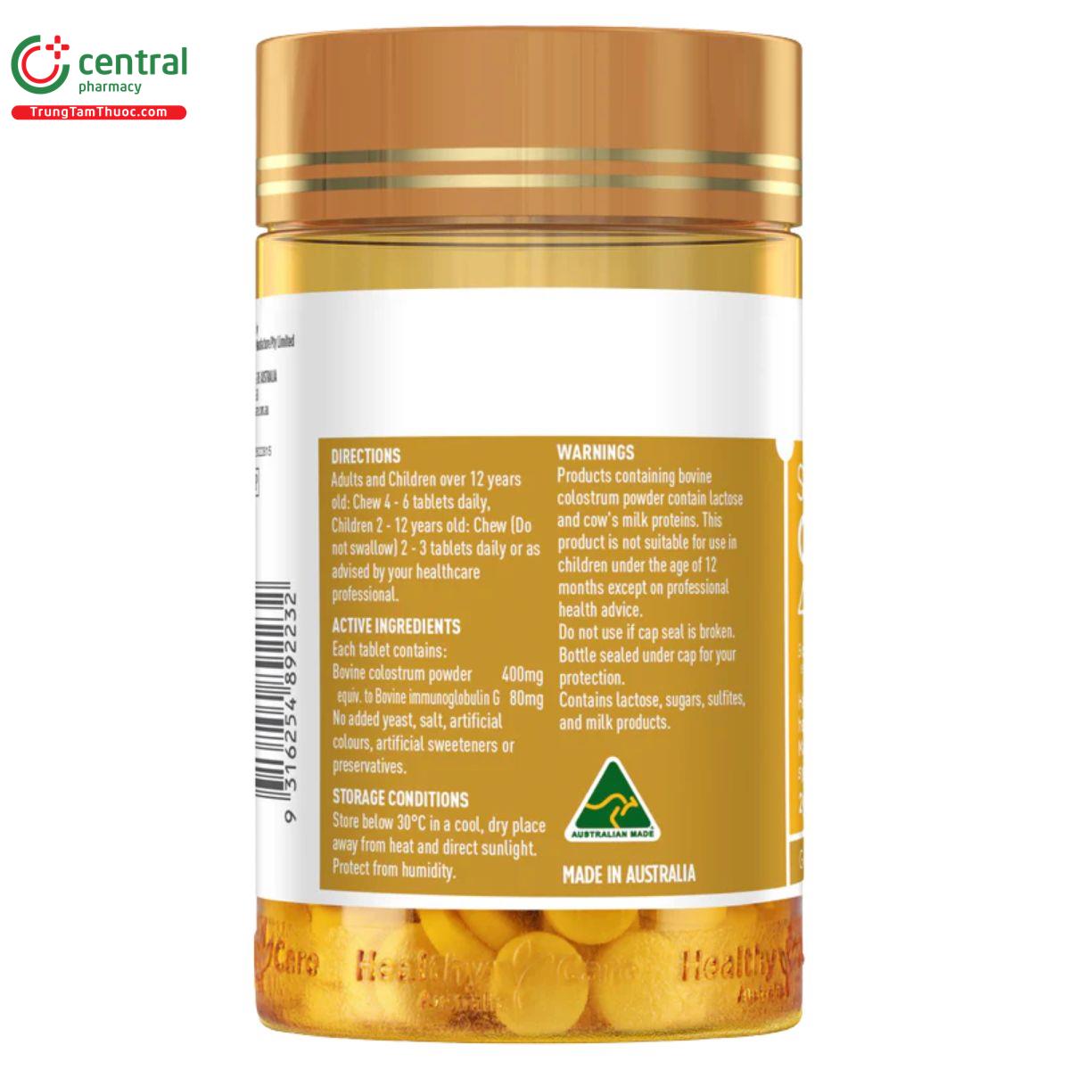healthy care super colostrum 400mg 2 F2806