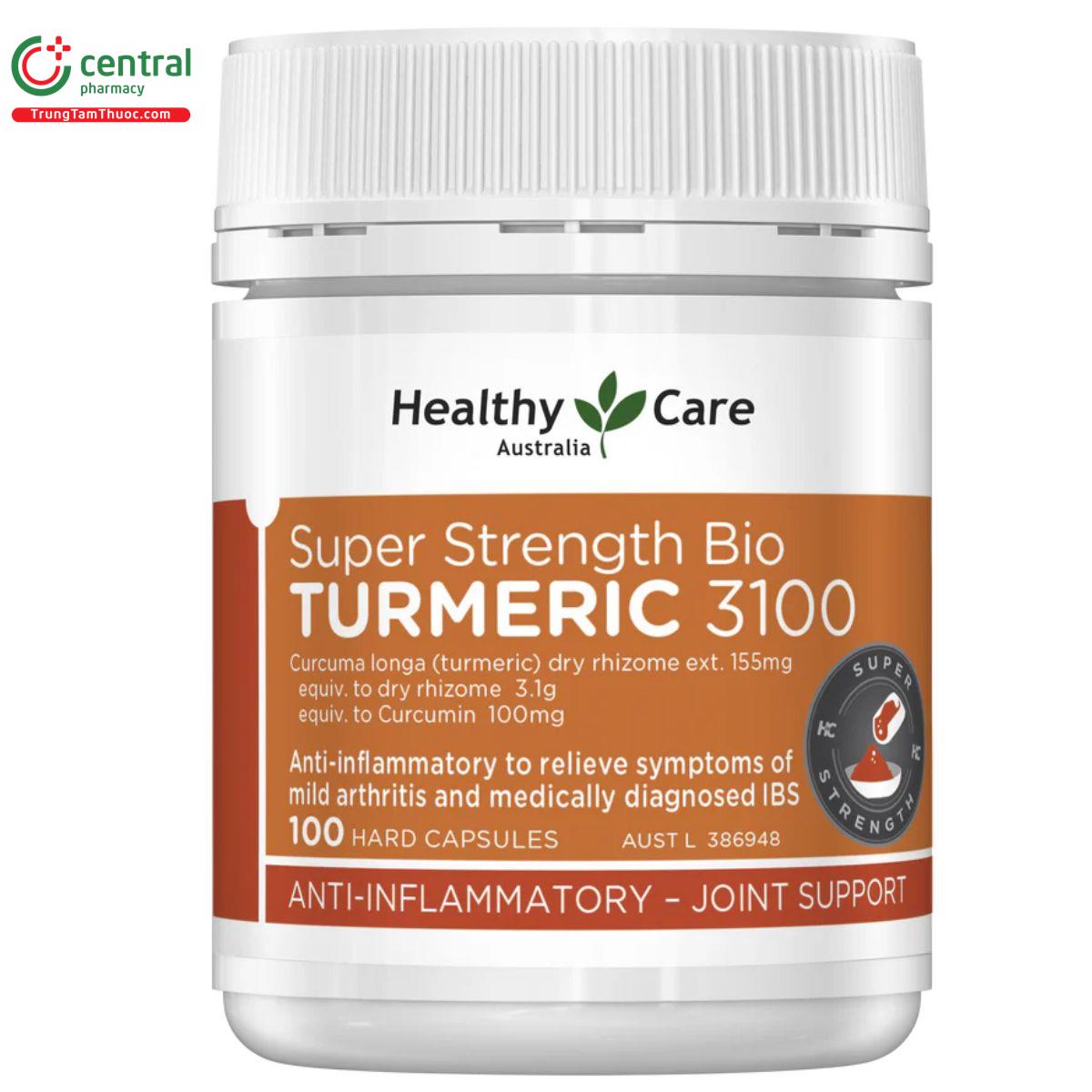 healthy care super strength bio turmeric 3100 I3254