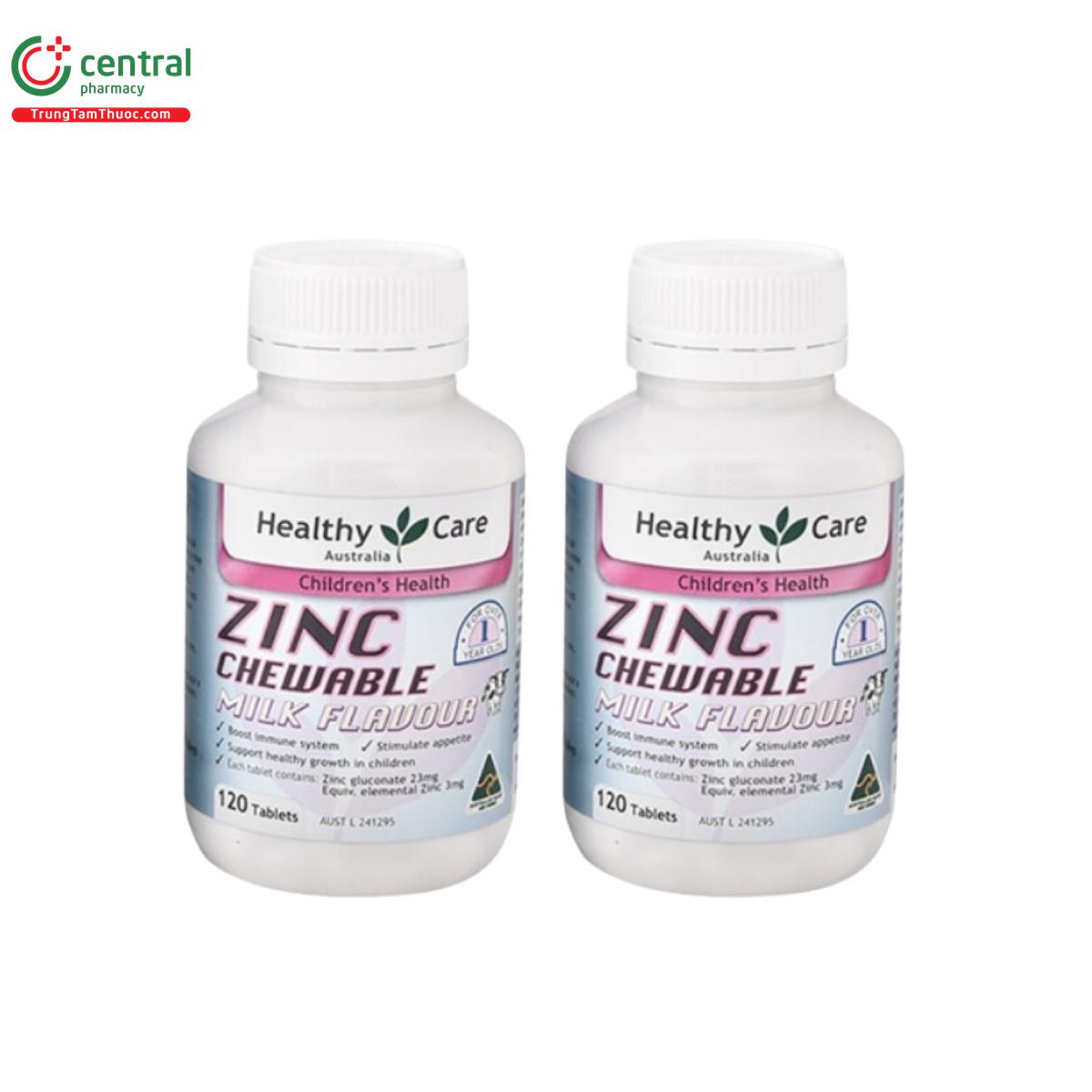 healthy care zinc chewable milk flavour 9 S7654