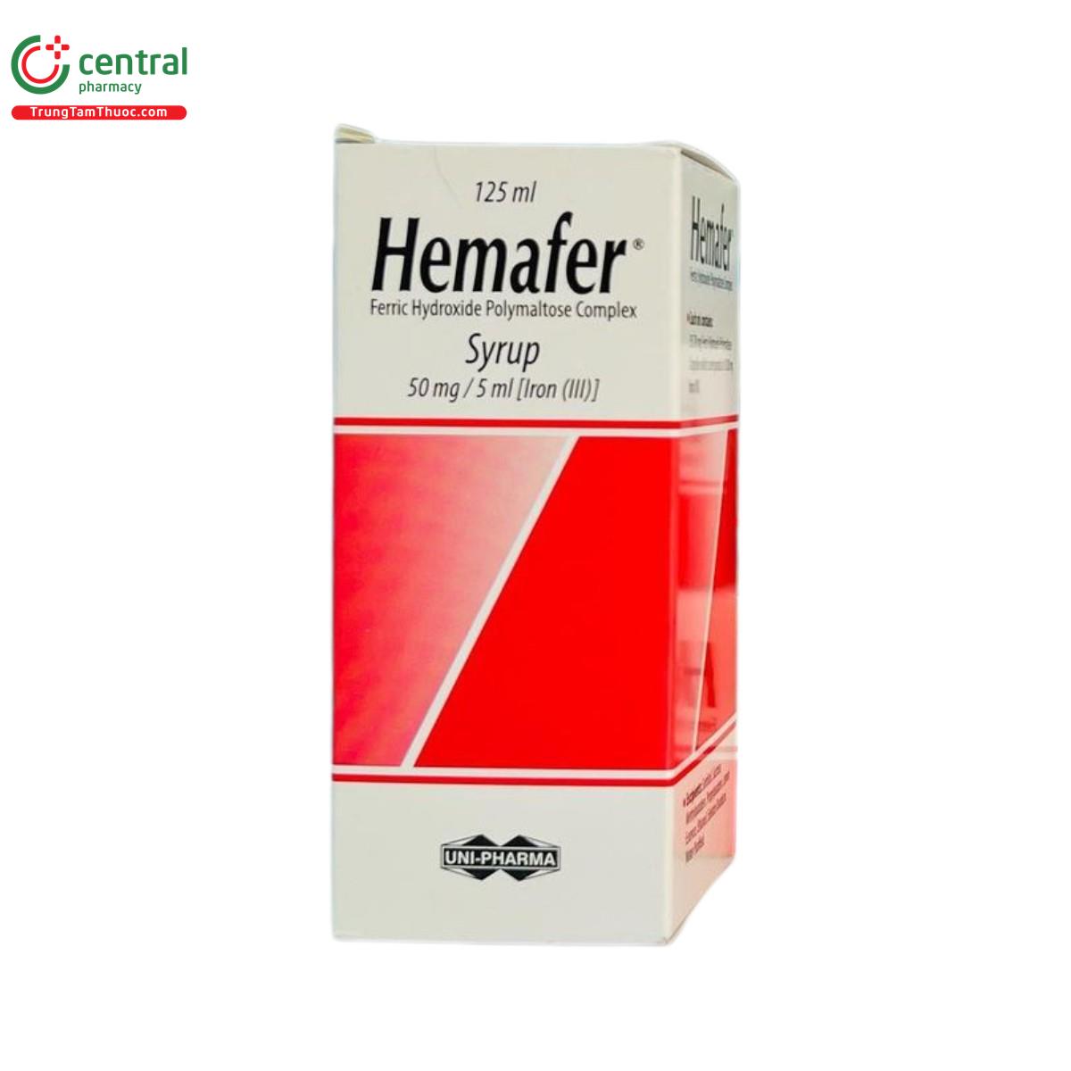 Thuốc Hemafer 125ml giúp dự phòng và điều trị bệnh thiếu máu do thiếu sắt
