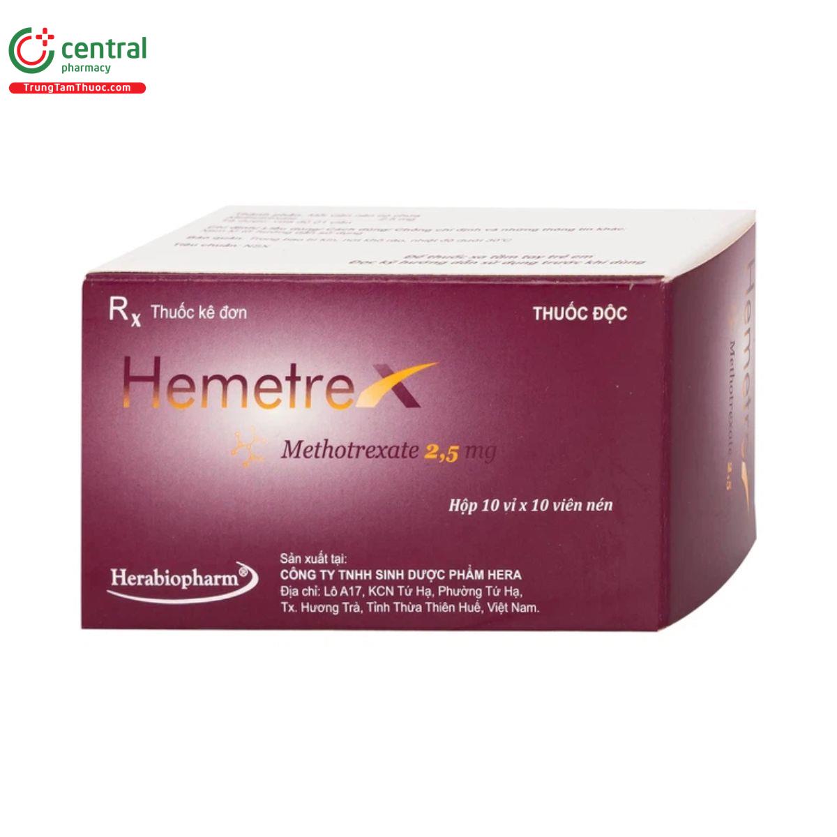 hemetrex 25mg 4 J3012