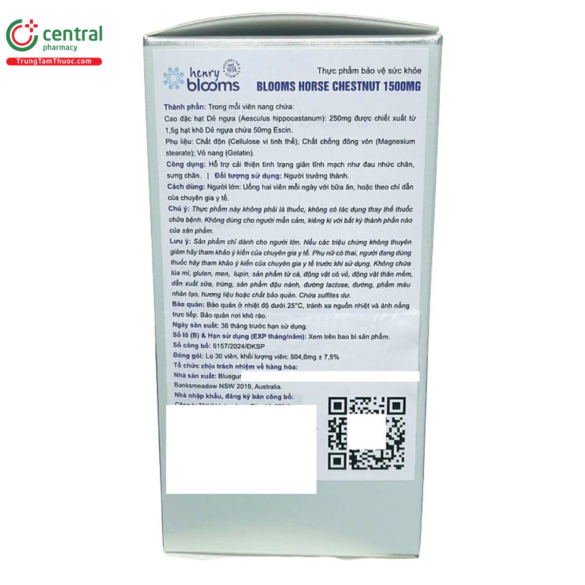 henry blooms horse chestnut 1500mg 8 N5746