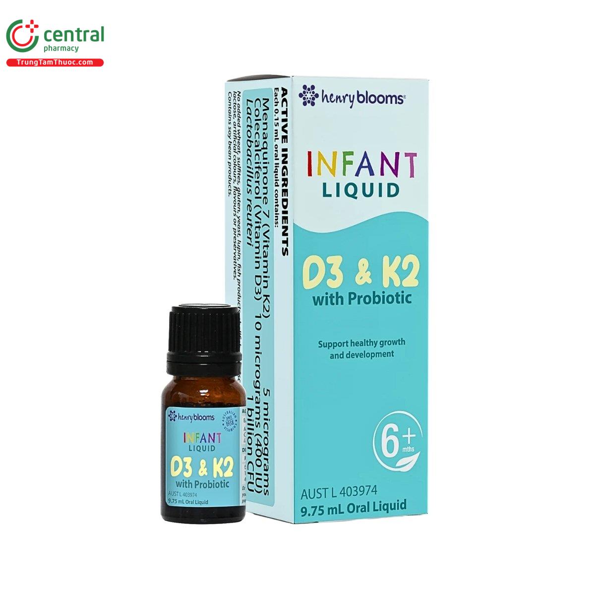 henry blooms infant liquid d3 k2 with probiotic 1 T7017