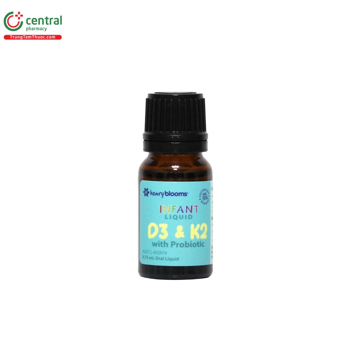 henry blooms infant liquid d3 k2 with probiotic 7 O5141